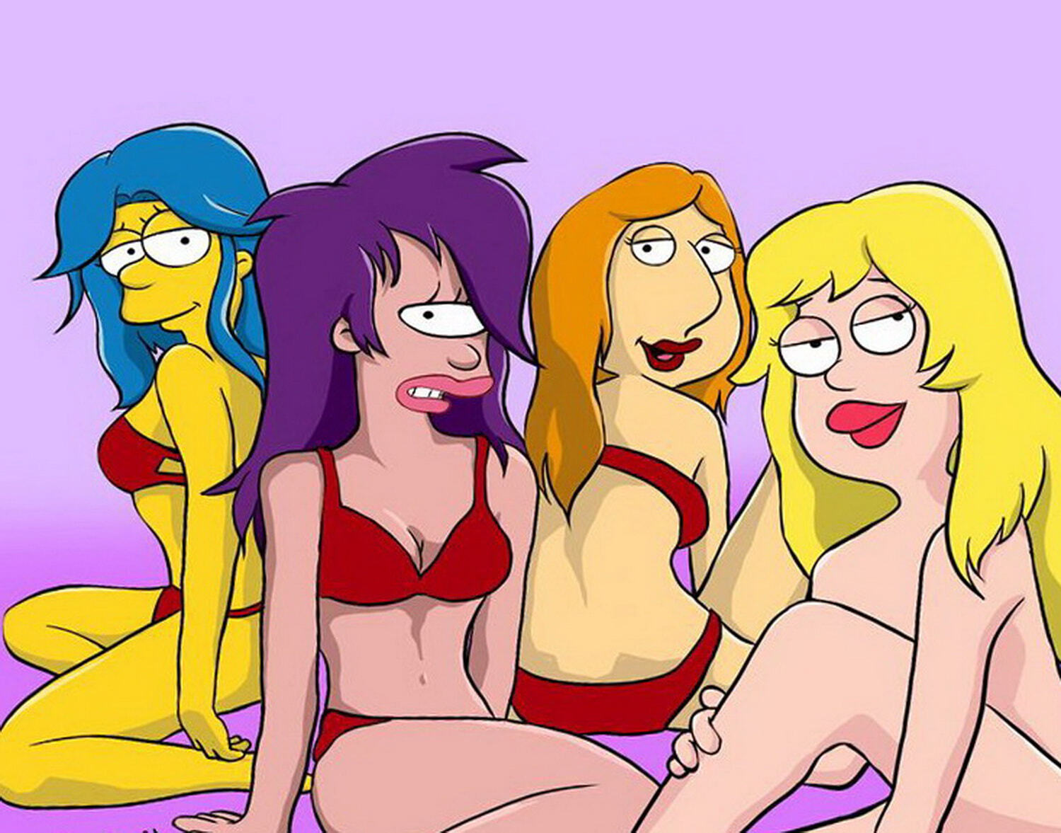 Turanga Leela And Lois Griffin Milf Big Breast Tits Female Only