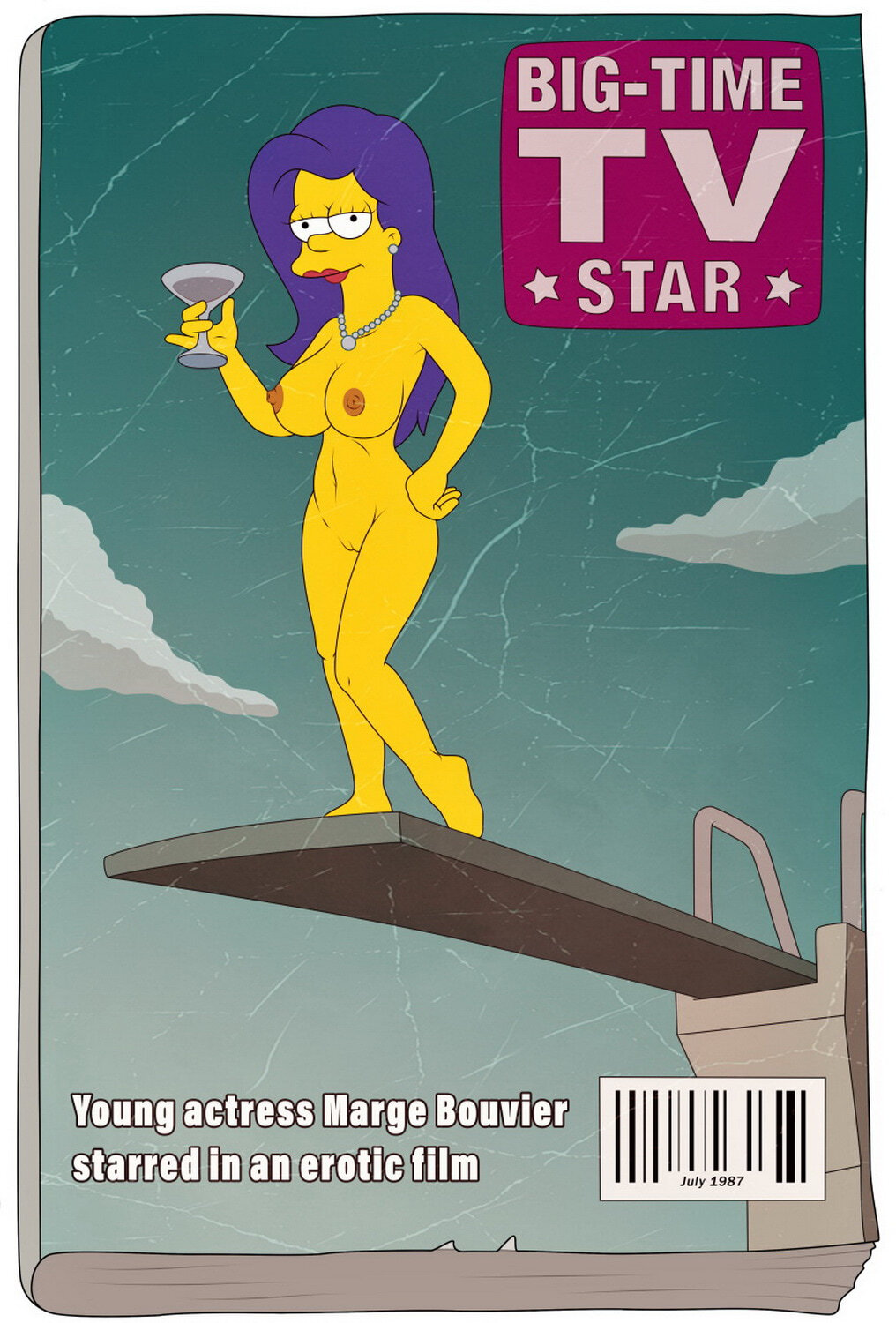 Marge Simpson Nude Erect Nipples Shaved Pussy Tits